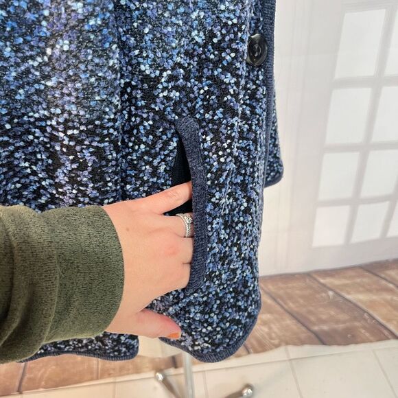 Orvis Blue Button Down Long Sleeve Cardigan Sweater Size Large - Picture 4 of 10